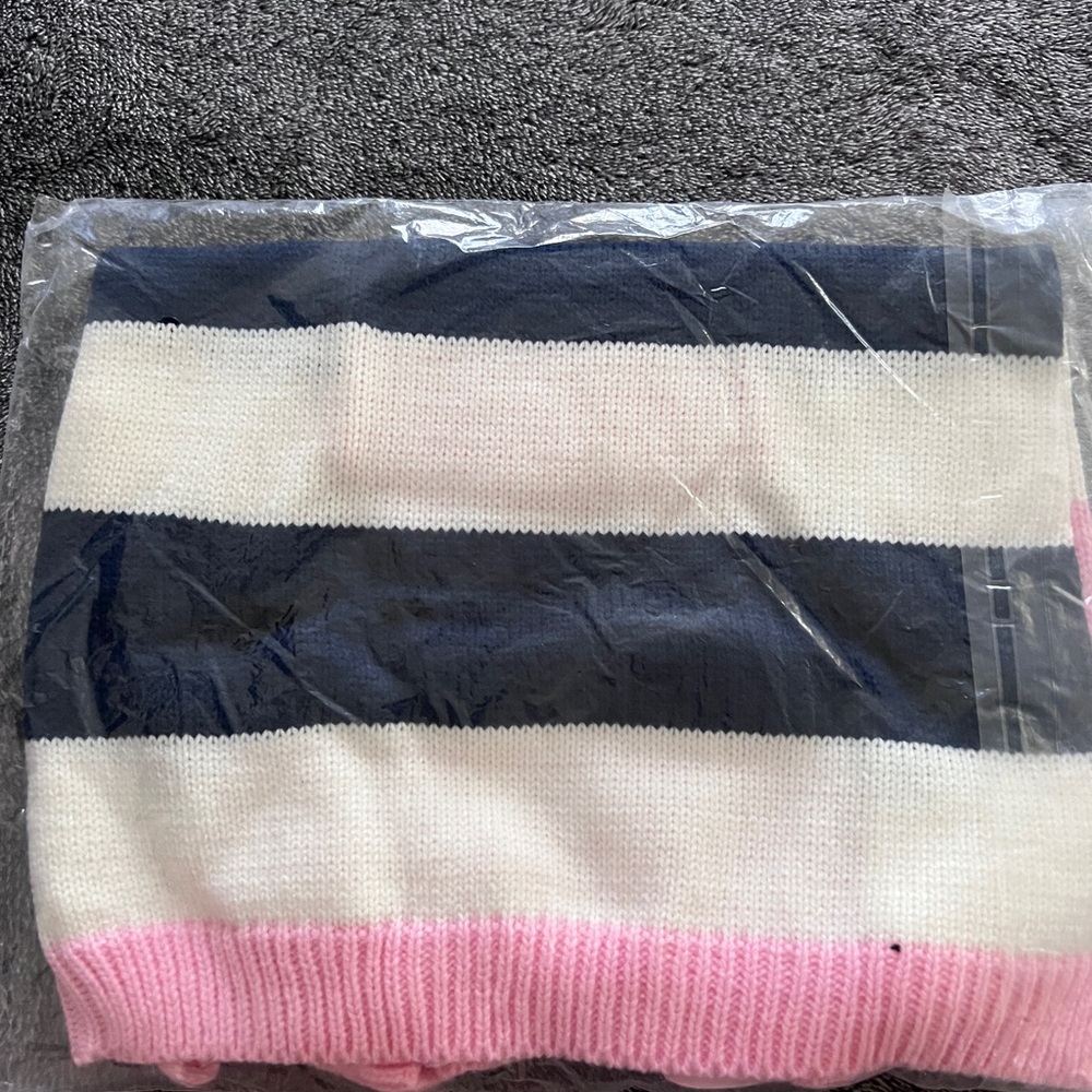 MidLEE striped color block dog sweater PINK XL